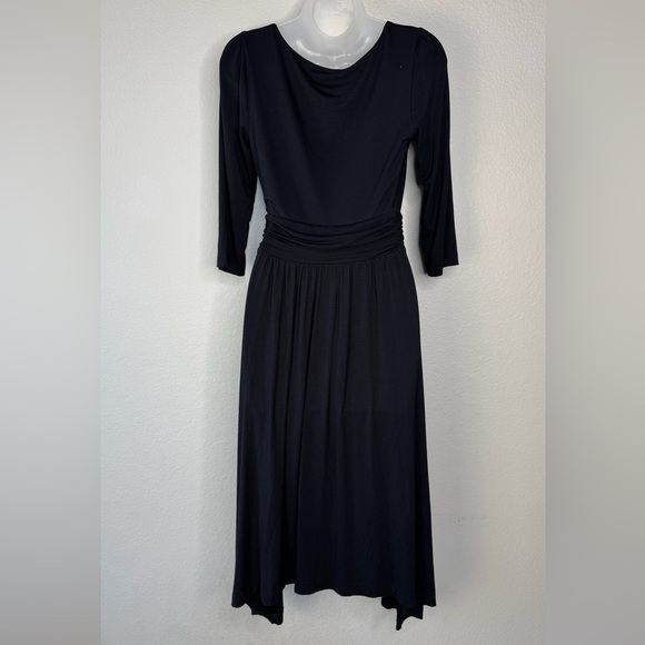 Meave Forever Sweetheart Asymmetrical Fit & Flare Front Bow  Black Dress Small - Picture 5 of 11